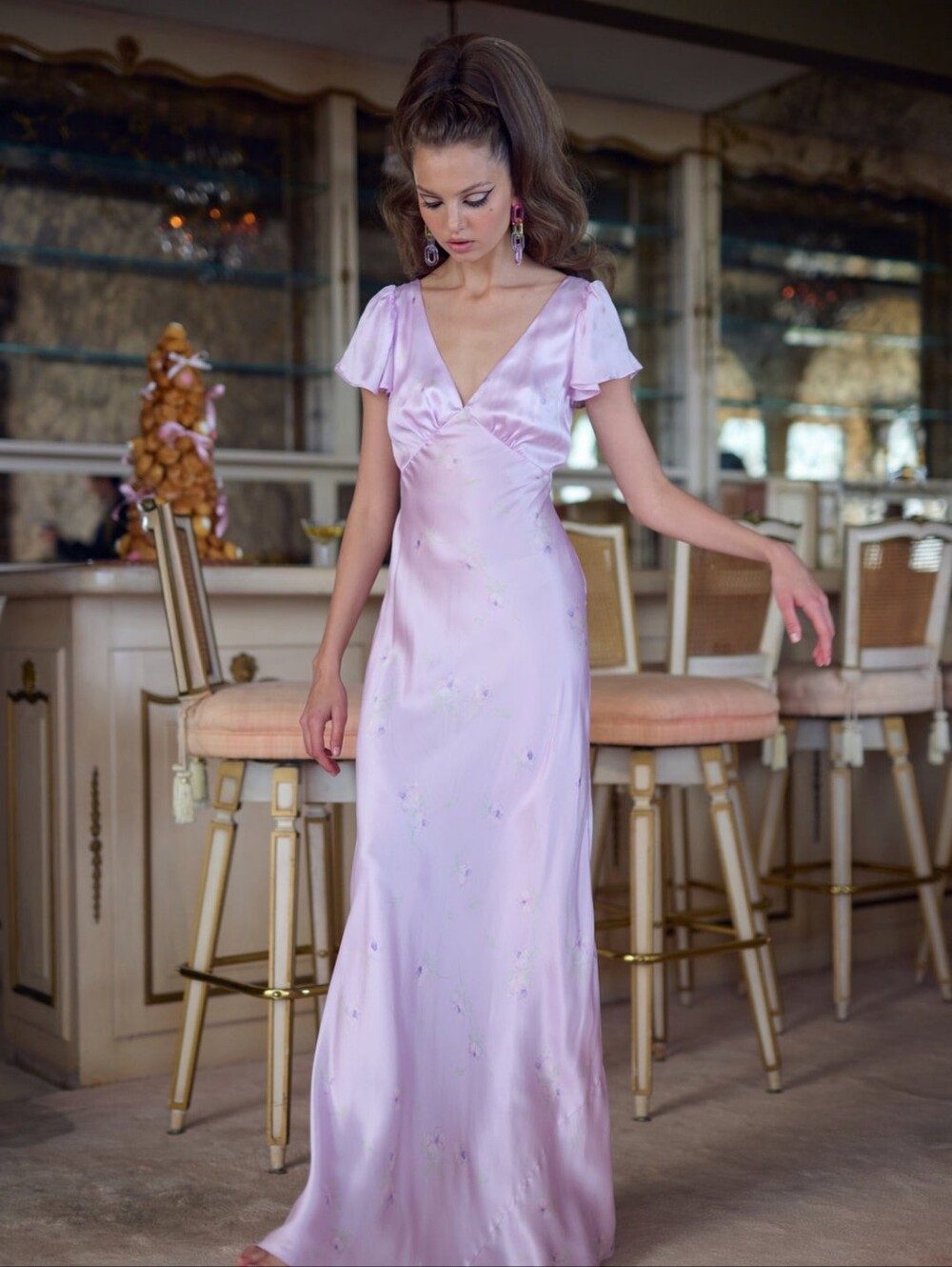 Selkie Valley Girl Flutter Sleeve Slip Dress - Picture 9 of 9
